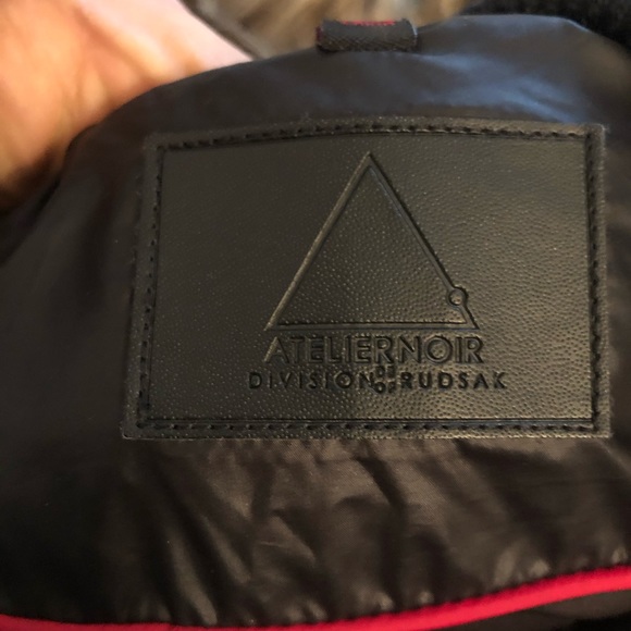 Atelier Noir Black Down Jacket with Faux Fur - Picture 5 of 8